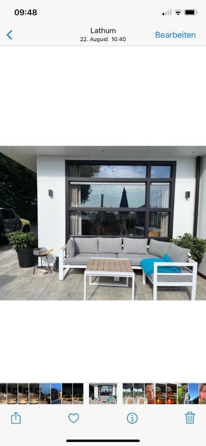 Luxus Chalet Hafenblick Lathum Exterior foto