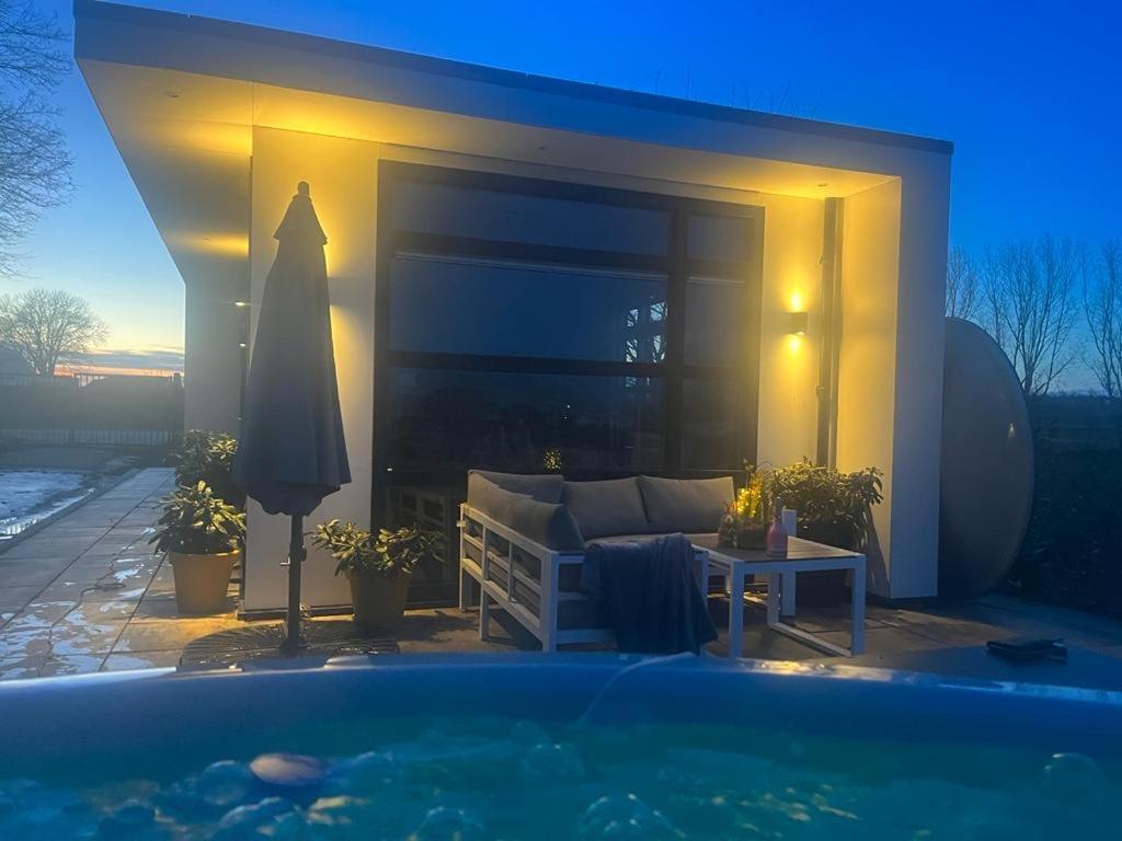 Luxus Chalet Hafenblick Lathum Exterior foto